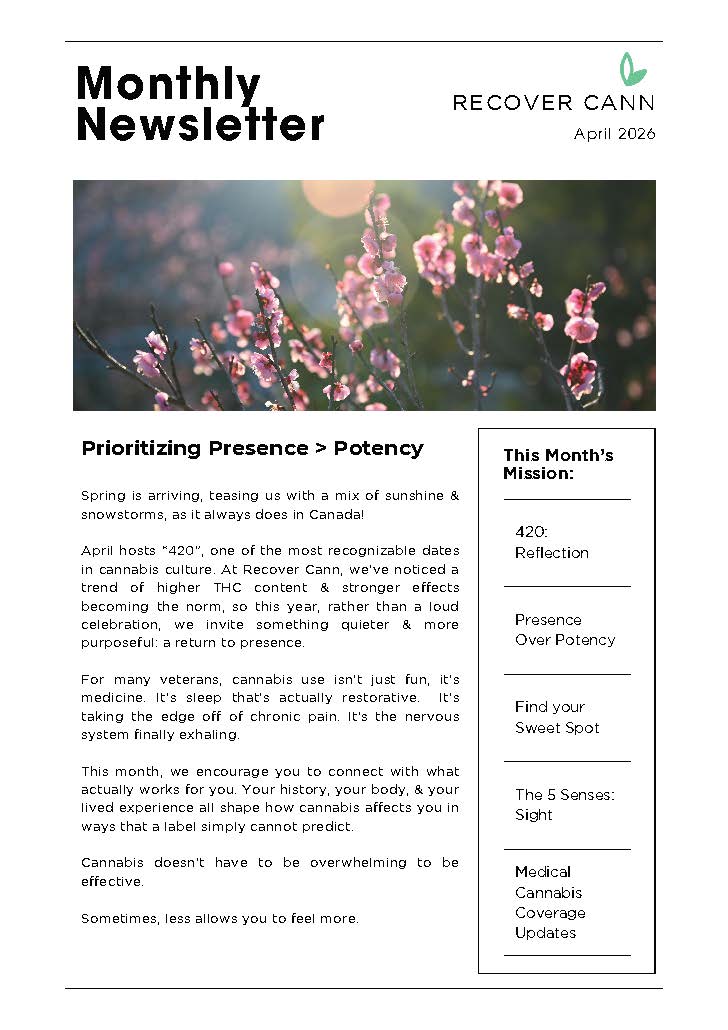 April 2026 Recover Cann Newsletter